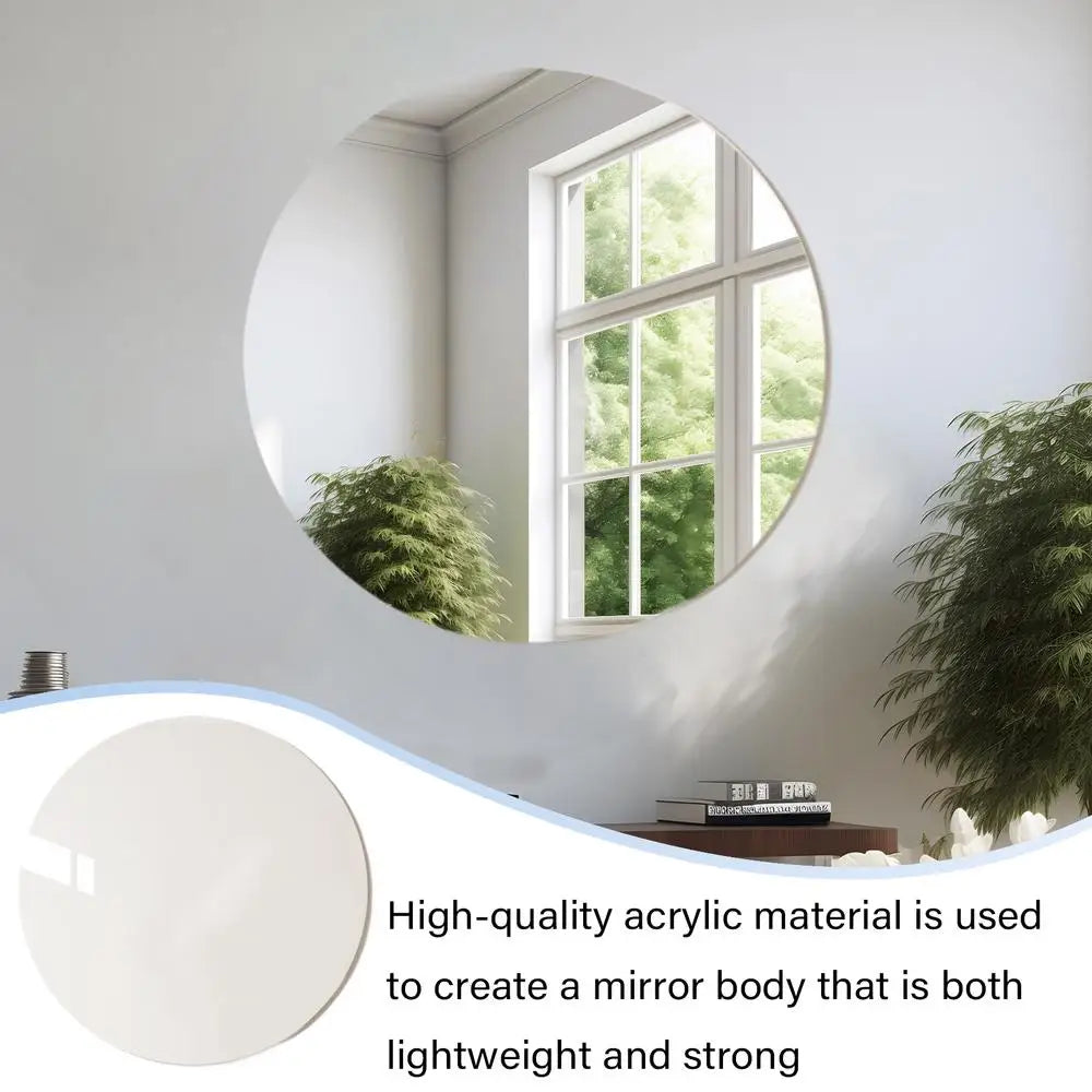 Acrylic Mirror Sheet Frameless Bathroom Wall Mirror Stickers Adhesive Bathroom Vanity Mirrors Waterproof Room Wall Decor For    Home Decor Supply | Online Retail | ShoreShopper.com