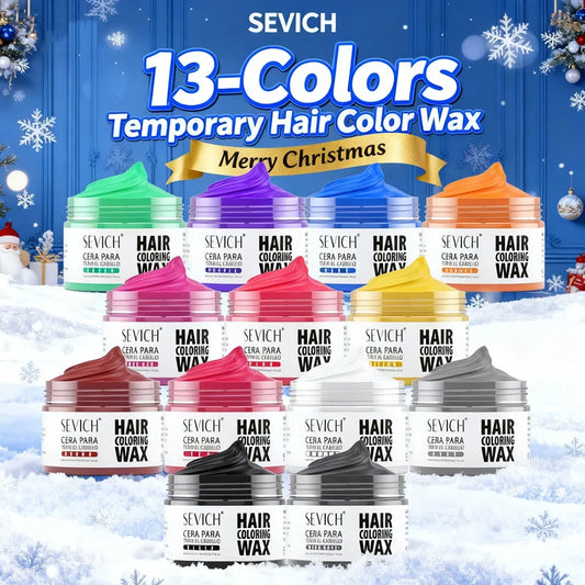SEVICH Hair Colour Wax Temporary DIY Hair Coloring Wax One-Time Long Lasting Hair Dye Mud Cream Christmas Hair Styling Products - ShoreCo.Shop