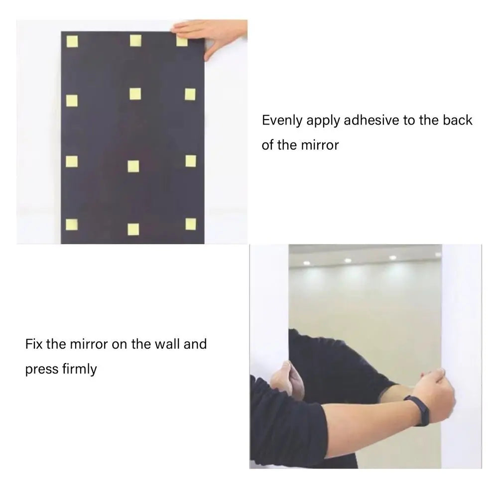 Acrylic Mirror Sheet Frameless Bathroom Wall Mirror Stickers Adhesive Bathroom Vanity Mirrors Waterproof Room Wall Decor For    Home Decor Supply | Online Retail | ShoreShopper.com