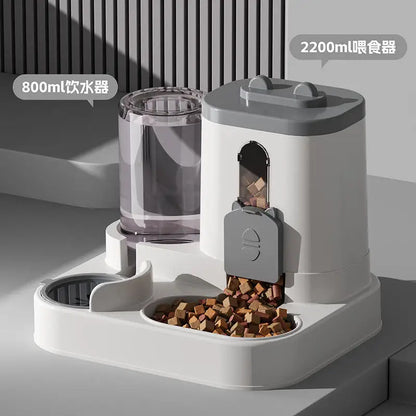 Dog & Cat Automatic Feeder & Waterer Set: Gravity Design, Leak-Proof, Spill-Proof, Anti-Slip, Easy to Clean, Built-In Food Bowl - ShoreCo.Shop