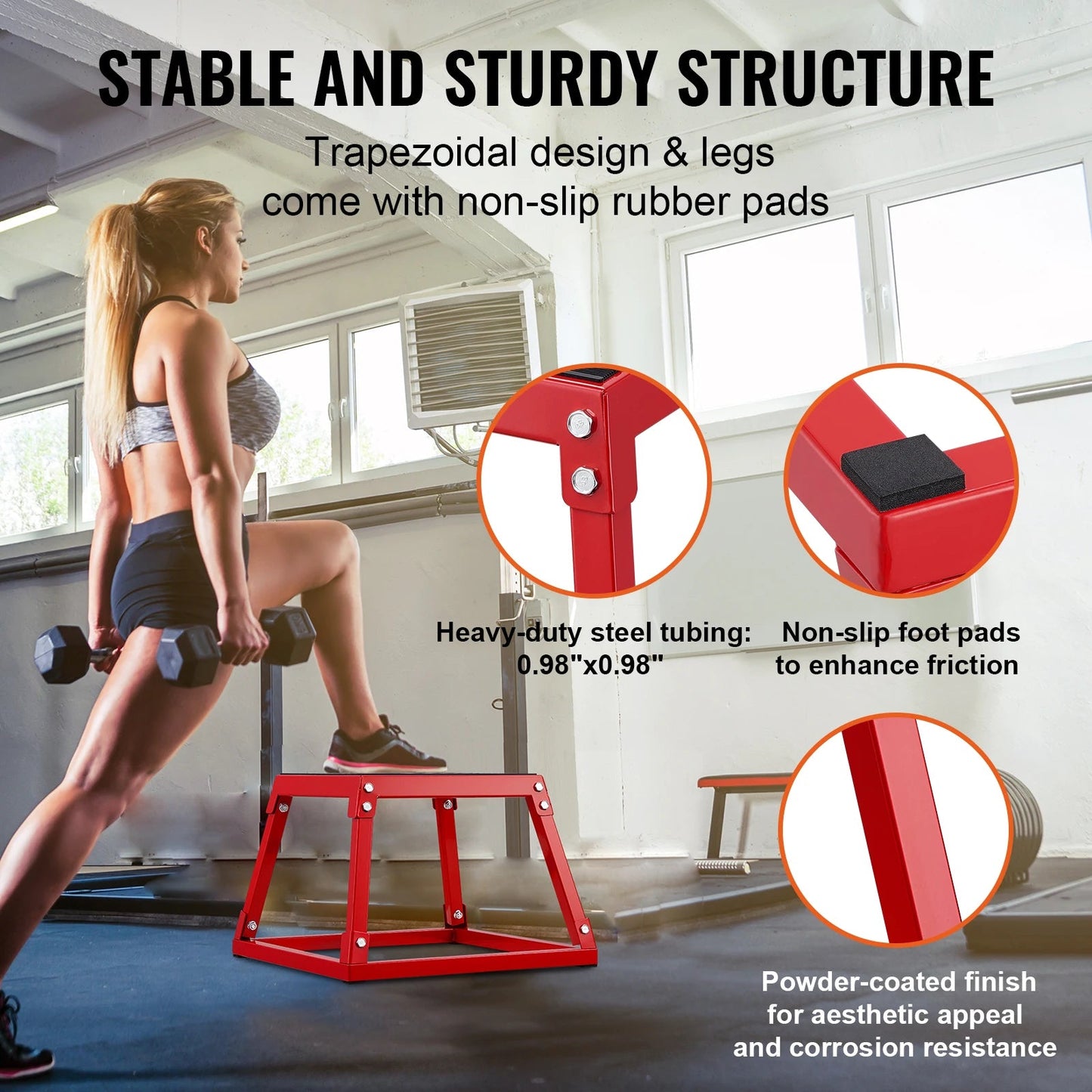 SucceBuy 12/18 Inch  Jump Box Anti-Slip Fitness Exercise Step Up Box For Home Gym Training Conditioning Strength Training    Home Decor Supply | Online Retail | ShoreShopper.com