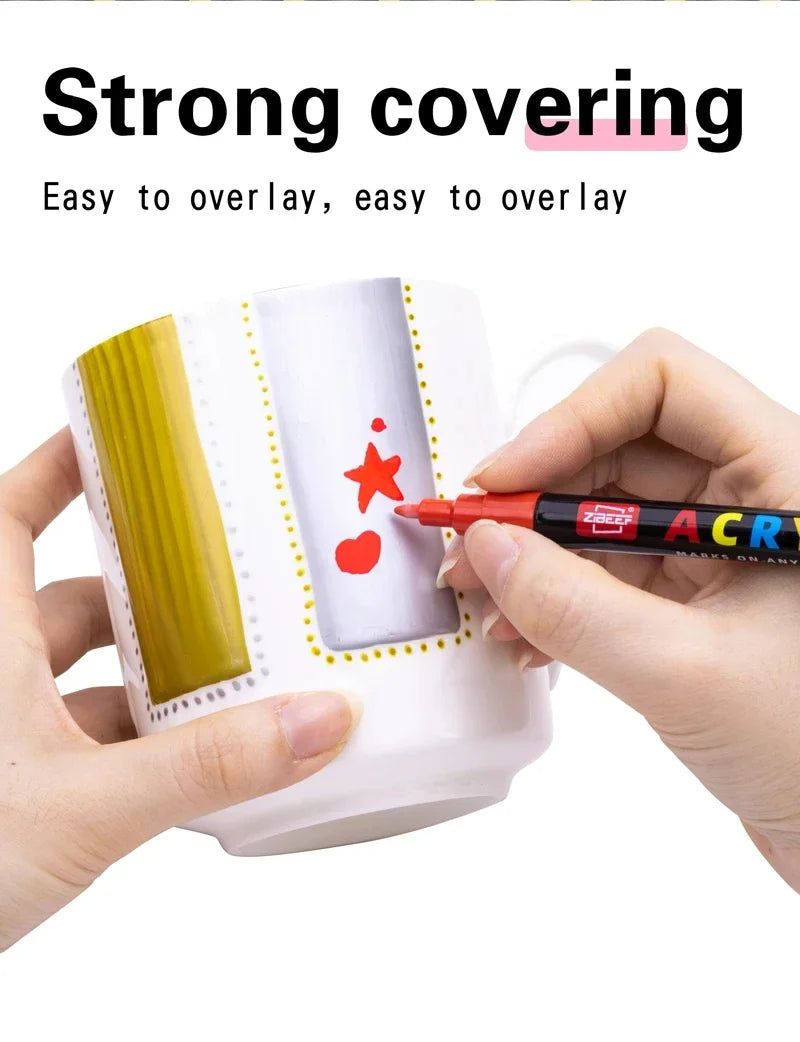 36-240 Acrylic Paint Markers, Waterproof & High Saturation for Wood,Metal,Plastic,Fabric,Glass,Ceramic Painting DIY Art Supplies    Home Decor Supply | Online Retail | ShoreShopper.com