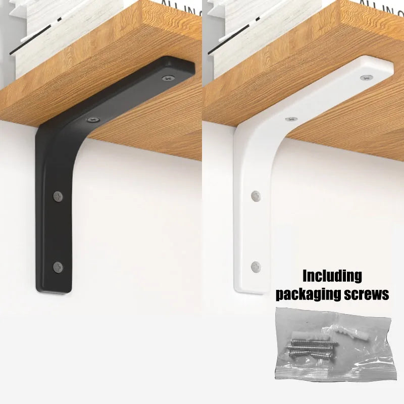Shelf brackets L-shaped floating wall shelves black and white stainless steel bore stand bracket support hardware home    Home Decor Supply | Online Retail | ShoreShopper.com