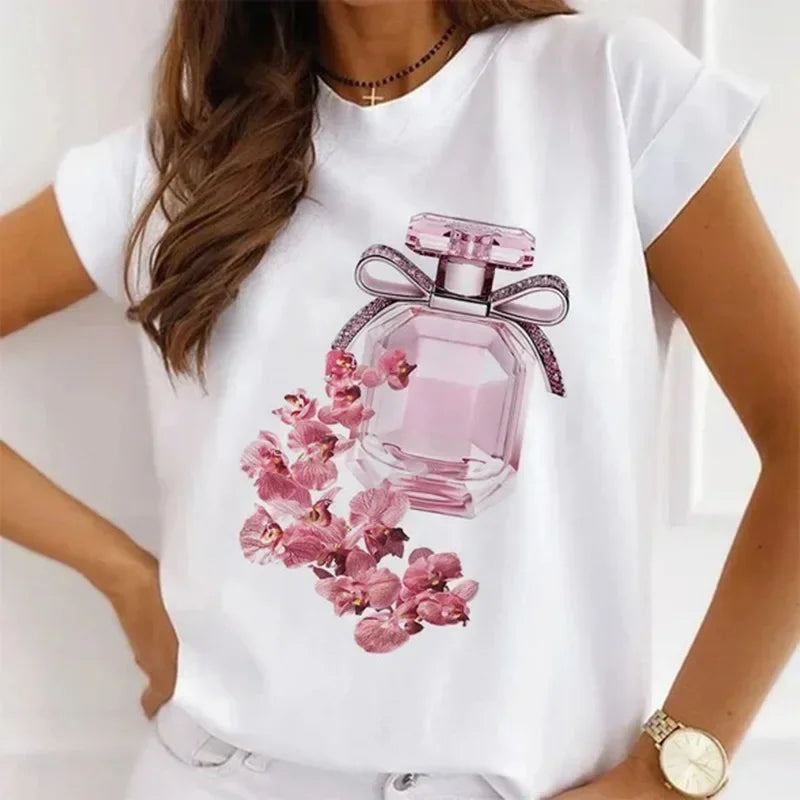 Paris Tower Print Short Sleeve Casual Women's Round Collar T-shirt Graphic T Shirts  Shirts for Women Clothes Oversized T Shirt    Home Decor Supply | Online Retail | ShoreShopper.com