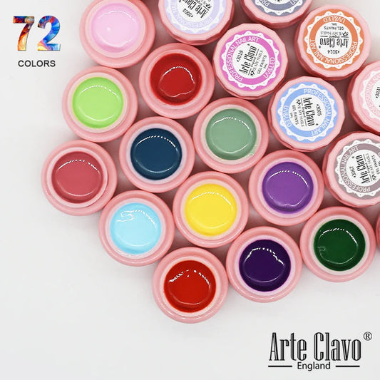 Arte Clavo Painting Gel 72 Colors 5ml Professional Nail Paint Color Gel Polish For Nail Art UV Gel Lacquer Gel Top Coat Manicure    Home Decor Supply | Online Retail | ShoreShopper.com