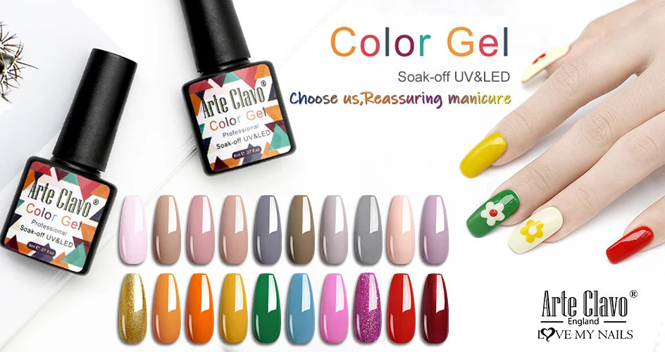 Arte Clavo Painting Gel 72 Colors 5ml Professional Nail Paint Color Gel Polish For Nail Art UV Gel Lacquer Gel Top Coat Manicure    Home Decor Supply | Online Retail | ShoreShopper.com