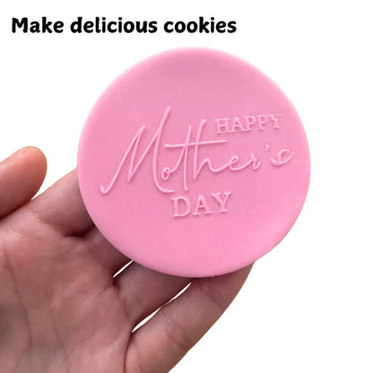 Happy Mother's Day / Father's Day Acrylic Cookie Embosser Stamp - Fondant Cake Decorating Tool for Baking DIY Gifts    Your Coastal Marketplace | Shoreshopper.com