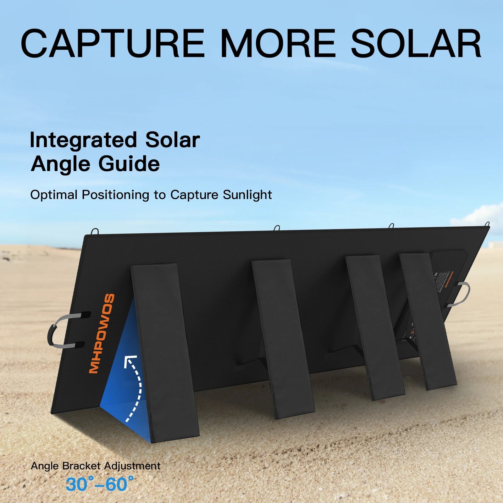 MHPOWOS 400W Portable Solar Panel, Lightweight Foldable Solar Panels with an Adjustable Kickstand, IP67 Waterproof Solar Charger    Home Decor Supply | Online Retail | ShoreShopper.com