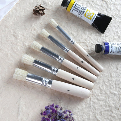 SeamiArt 5Pcs Bristle Paint Brushes Round Head Gouache Watercolor Oil Acrylic Painting Tools Brush Tip Pen for Art Supplies    Home Decor Supply | Online Retail | ShoreShopper.com