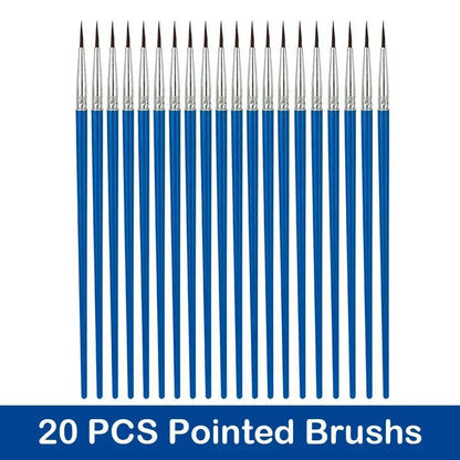 10/20/50Pcs Painting Brushes Set Art Round / Flat Brushs Nylon Hair Paint Brushes Pen for Oil Acrylic Watercolor Art Supplies    Home Decor Supply | Online Retail | ShoreShopper.com