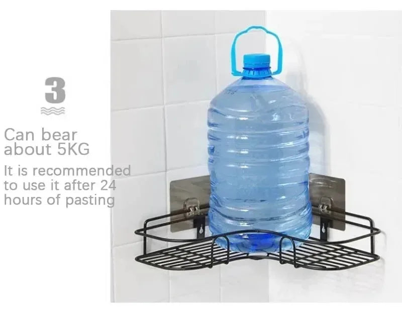 Toilet Storage Rack Bathroom Shelf No-Drill Corner Shelf Shower Wall Mounted Shelf Bracket Bathroom Accessory Organizer Shampoo    Home Decor Supply | Online Retail | ShoreShopper.com