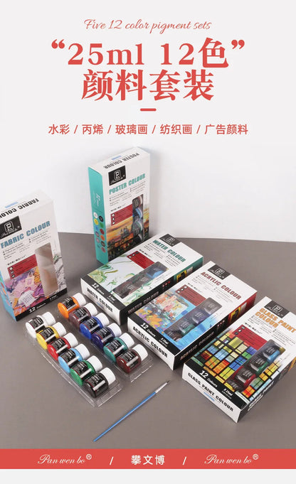 Acrylic Paint Set 6/12 Colors 25ml,Water-Proof Portable Art Rich Pigments for DlY Craft,Drawing,Painting,Canvas, Rock    Home Decor Supply | Online Retail | ShoreShopper.com
