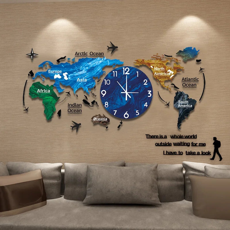 New Hot Unique Acrylic Wall Clock 3D DIY Large Wall Hanging Clock with Stickers Home Decorations    Home Decor Supply | Online Retail | ShoreShopper.com