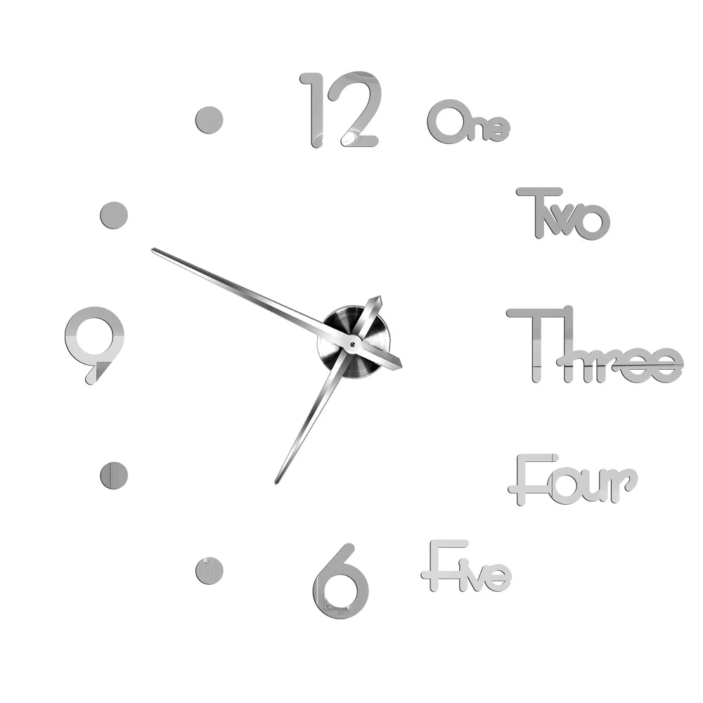 2D/3D Large Roman Numeral Acrylic Mirror Wall Clock Sticker Fashion DIY Quartz Clocks Watch Home Decoration Living Room Stickers    Home Decor Supply | Online Retail | ShoreShopper.com