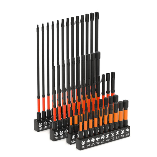 Impact Torx Bit Set-3/6 Inch  (T7-T40) & Impact Hex Head Allen Wrench Drill Bit Set-2/4 Inch  (H1.5-H8)  With CNC Machined Tips,    Home Decor Supply | Online Retail | ShoreShopper.com