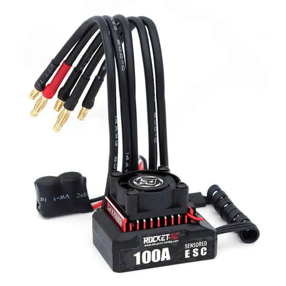 ROCKET-RC 100A ESC Sensored Brushless Electric Speed Controller 2-3S for 1/10 RC Drift Car 380/390/540 Sensored Brushless Motor