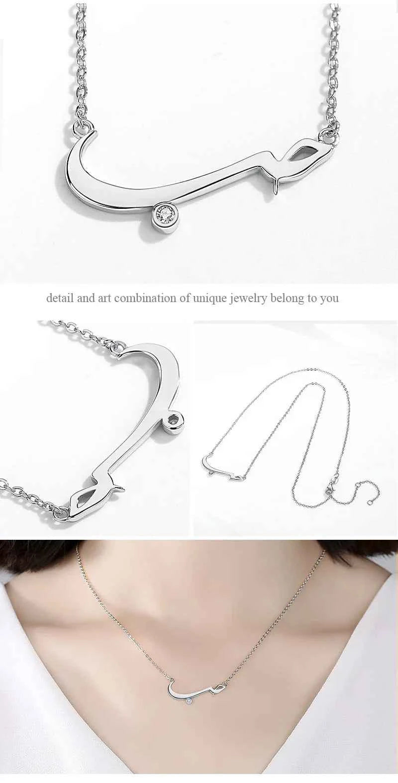 KALETINE Charm Arabic Best Friends Honey Love Couple  925 Sterling Silver Pendant Necklace BFF Good Friendship Indian Jewelry