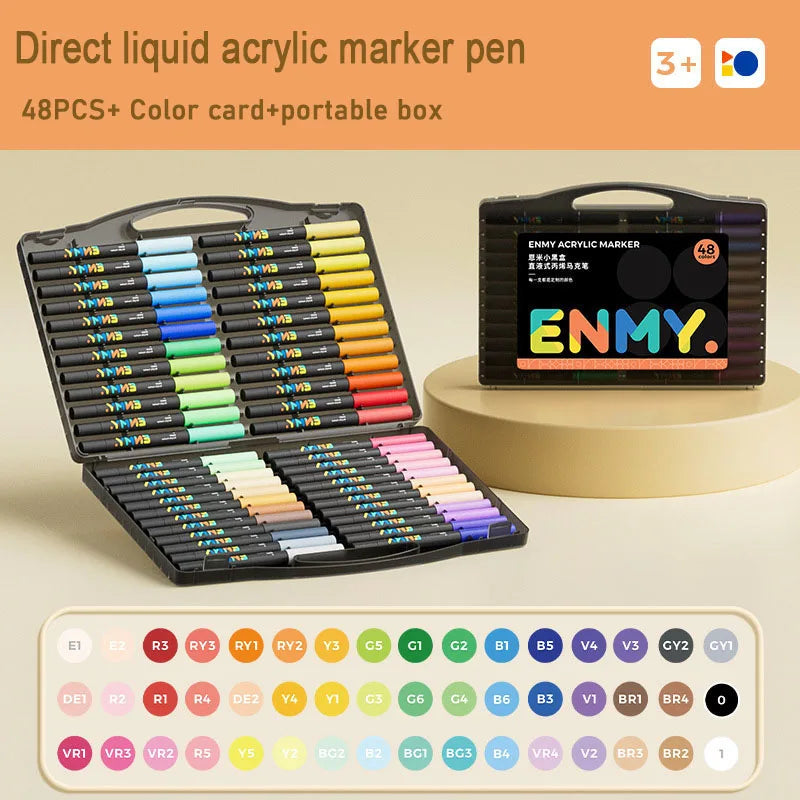 ENMY Acrylic Paint Markers Pen Soft Head Direct Liquid Graffiti Painting QuickDry Pigments Art Supplies for Felt    Home Decor Supply | Online Retail | ShoreShopper.com