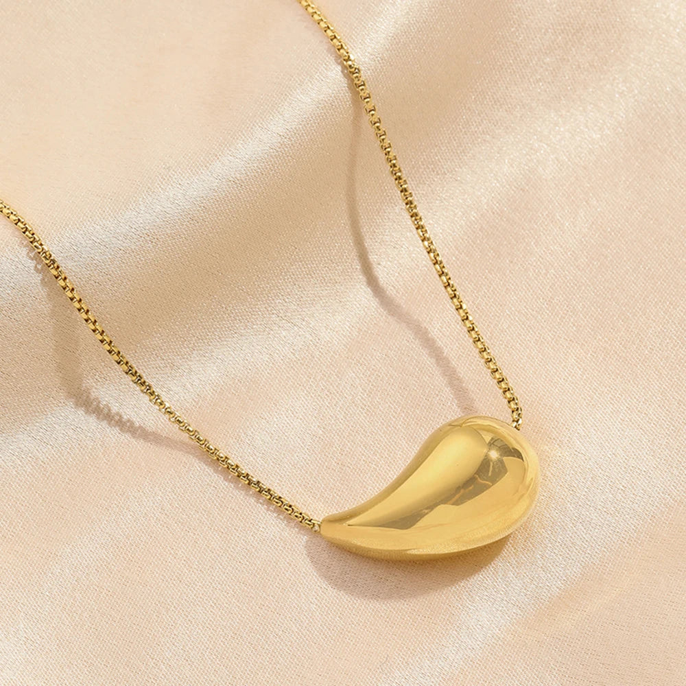 2-Piece Elegant Stylish Gold Drop Jewelry Set With High-End Earrings And Necklace Combination Suitable For Woman Daily Wear    Home Decor Supply | Online Retail | ShoreShopper.com