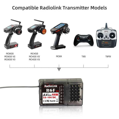 RadioLink RC Receiver R8FGH R8FG R8EF R8FM R8SM R8XM R7FG R6F R4FGM 2.4G Receiver for RC Transmitter RC8X/T8FB/T8S/RC6GS/RC4GS