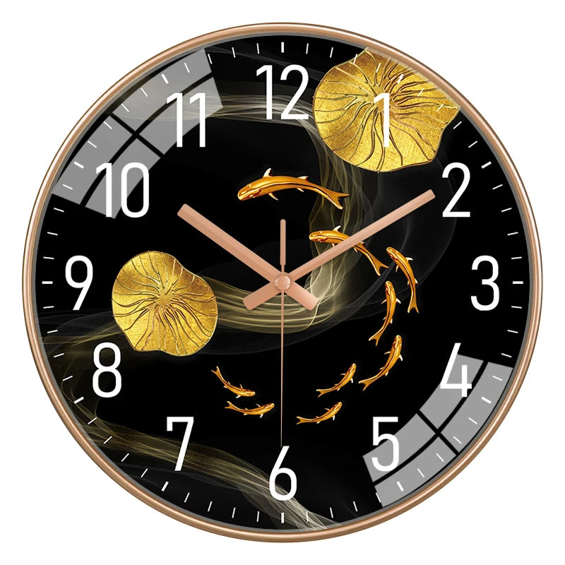 Simple Luxury Quartz Clock Hanging Wall Fish Decoration Modern Style Restaurant Living Room Home Decor Clock 8 10 12 Inche    Home Decor Supply | Online Retail | ShoreShopper.com