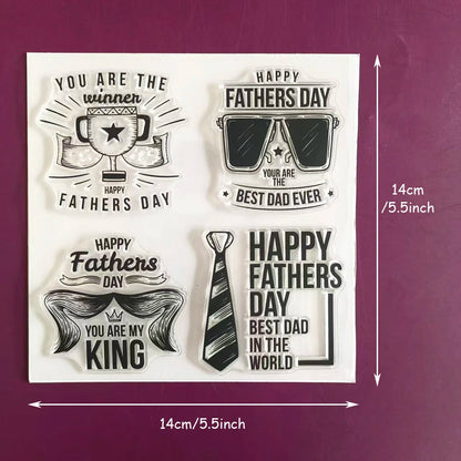 Father's Day & Birthday Clear Stamps Set Sentiment & Party Element Stamps for Card Making, Scrapbooking Wedding & Celebration DI    Your Coastal Marketplace | Shoreshopper.com