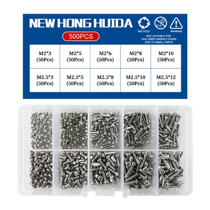 M1 M1.2 M1.4 M1.6 M2.5 M3 304 Stainless Steel Round Head Cross Small Screw Set Metric Thread Machine Bolt Assortment Kit Set    Home Decor Supply | Online Retail | ShoreShopper.com