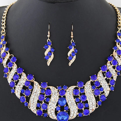 Romantic 2 Pieces/set Wedding Jewelry Set Shiny Crystal Bridal Jewelry Set Ladies Necklace Earrings    Home Decor Supply | Online Retail | ShoreShopper.com