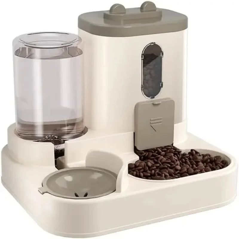 Dog & Cat Automatic Feeder & Waterer Set: Gravity Design, Leak-Proof, Spill-Proof, Anti-Slip, Easy to Clean, Built-In Food Bowl - ShoreCo.Shop