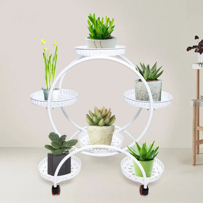 Metal Plant Stands 6 Pots Plants Flower Stand for Patio Garden Living Room Corner Balcony Bedroom Black / White    Home Decor Supply | Online Retail | ShoreShopper.com