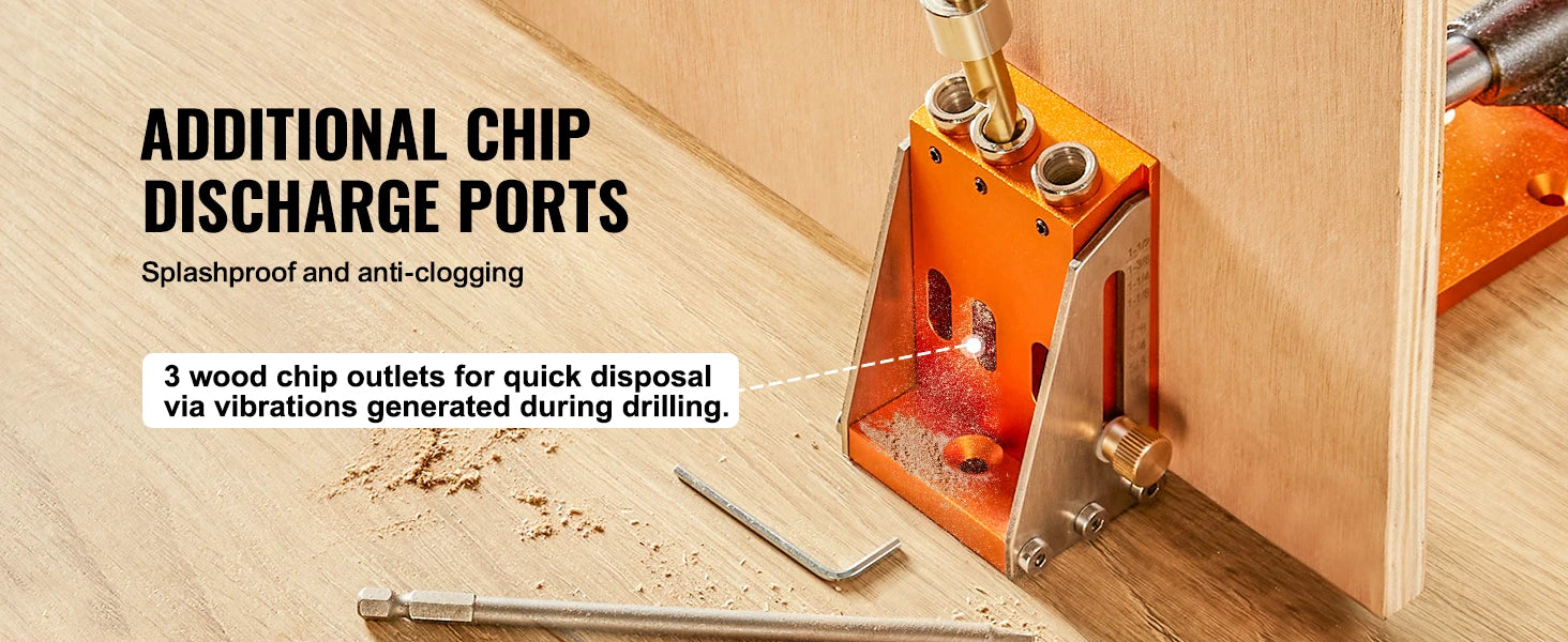 SucceBuy 30 Pcs Pocket Hole Jig Kit Adjustable & Easy to Use Pocket Hole Jig System with Step Drills Wrenches Drill Stop Rings    Home Decor Supply | Online Retail | ShoreShopper.com