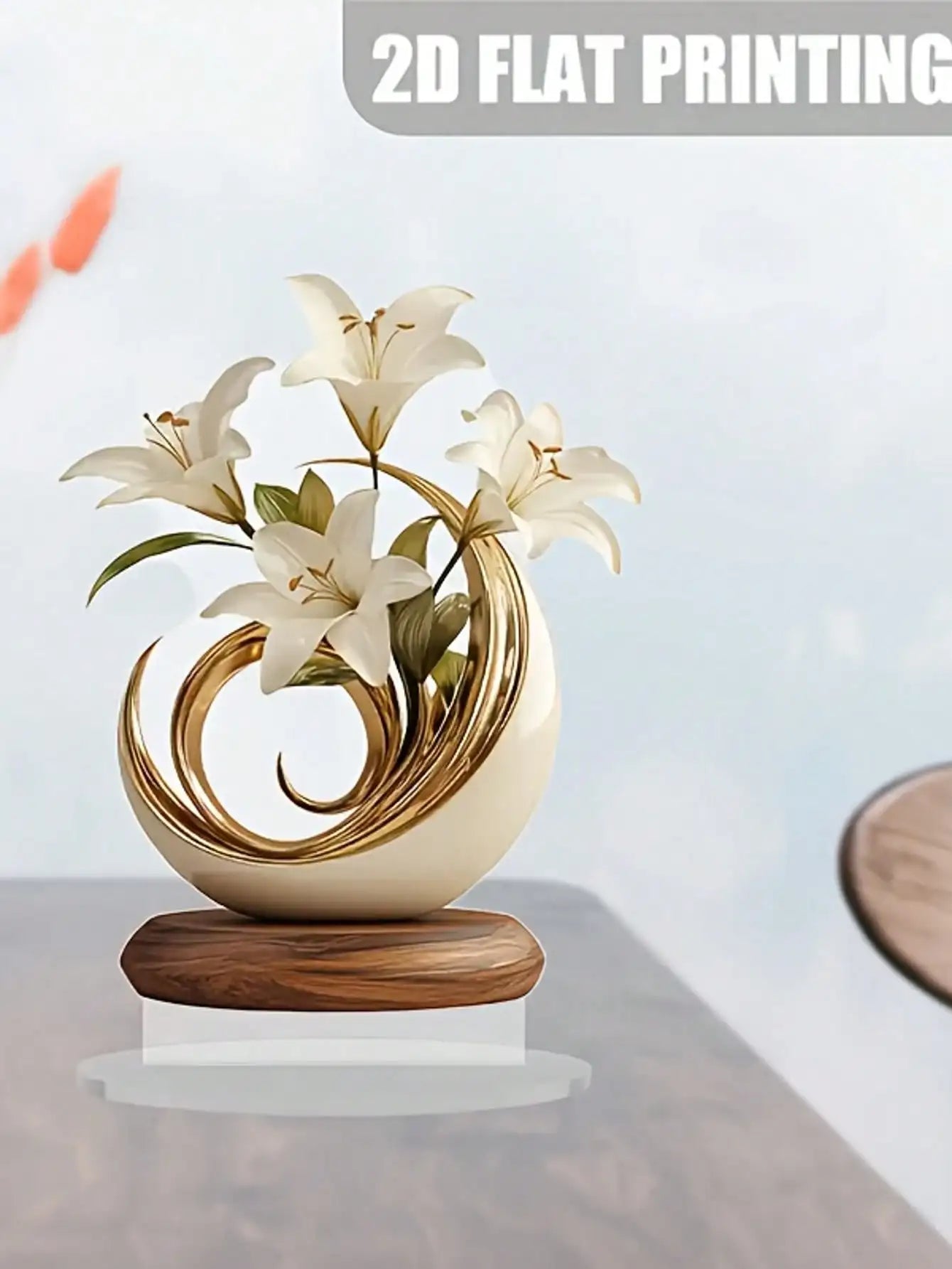 1 piece of lily desktop decoration ornament suitable for living room desktop and office decoraValentine Day wedding decor gifts    Home Decor Supply | Online Retail | ShoreShopper.com