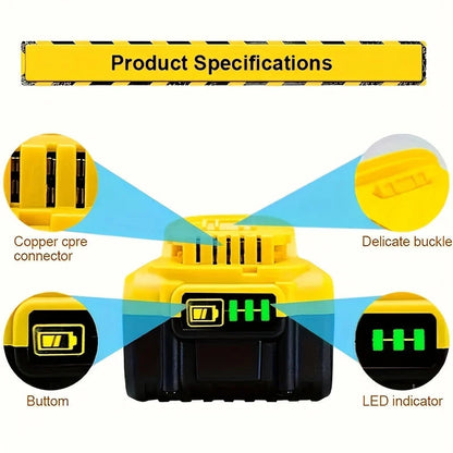 For Dewalt 20V 8.4Ah Battery Pin DCB205 Hand Drill Electric Tool 18650 Lithium Battery Power Battery DCB206-2 DCB205-2 DCB205    Home Decor Supply | Online Retail | ShoreShopper.com