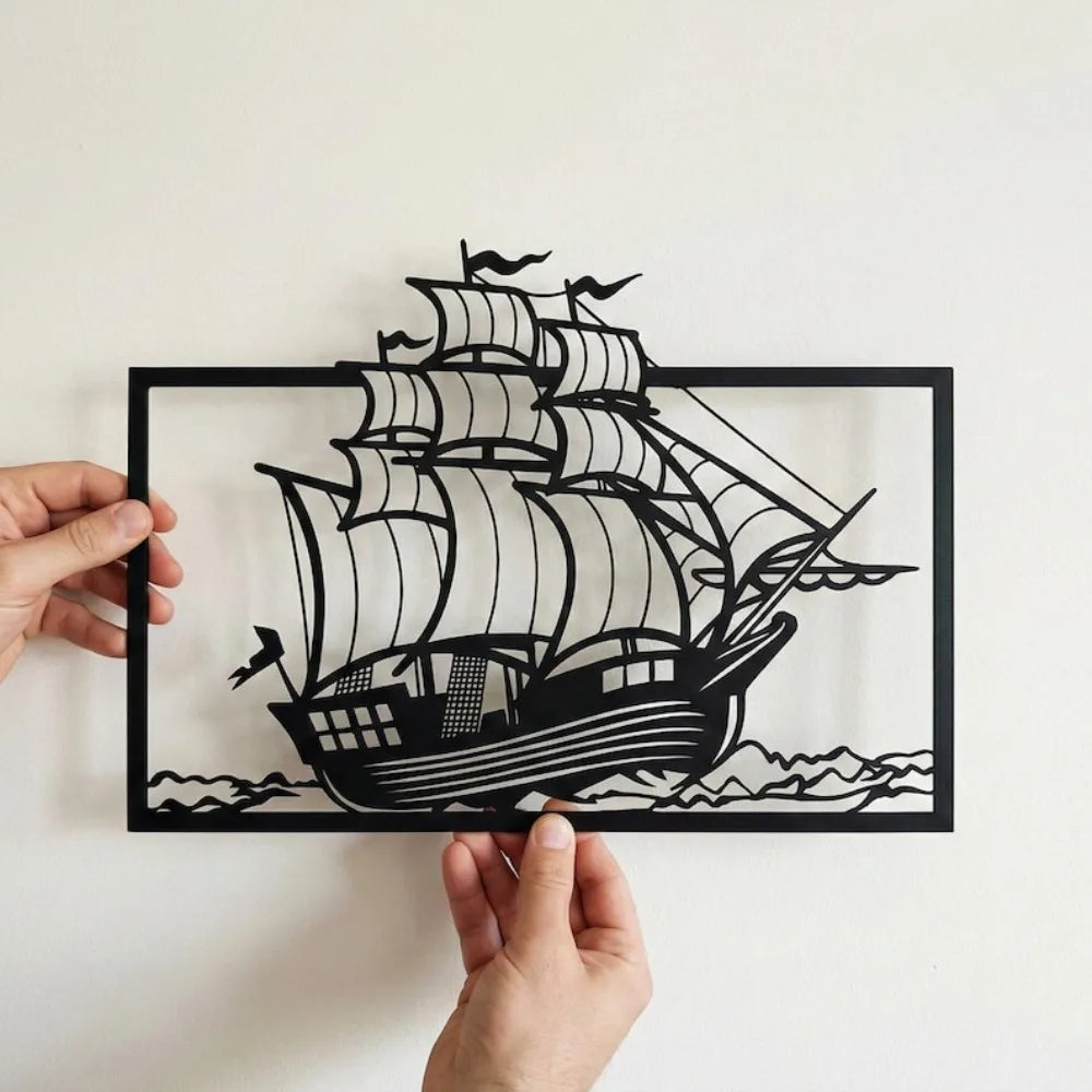 Metal Sailboat Wall Art, Coastal Nautical Home Decor for Marine Entry Sign    Your Coastal Marketplace | Shoreshopper.com