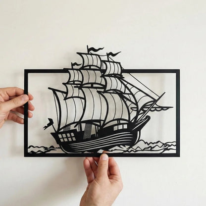 Metal Sailboat Wall Art, Coastal Nautical Home Decor for Marine Entry Sign    Your Coastal Marketplace | Shoreshopper.com