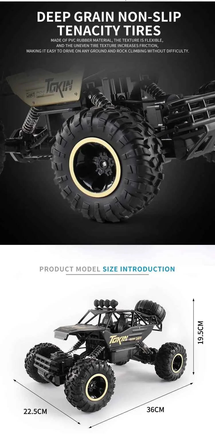 RC Off road Truck 1:12/16 4WD RTR Durable Beginner All Terrain RC Cars High Speed 20Km/h Remote Control Monster Truck Gifts Toys