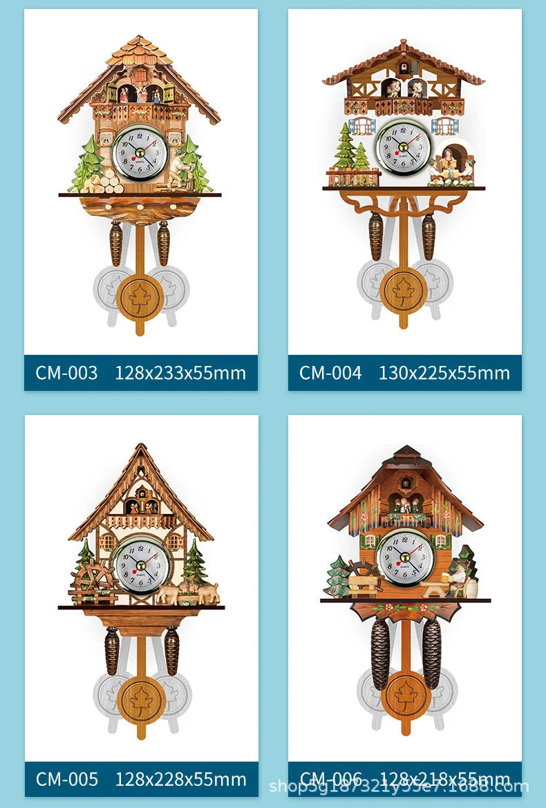 Wooden Hanging Wall Clock Bird Alarm Clock Cuckoo Clocks For Home Decoration Quartz Watch Decorative Home Decor    Home Decor Supply | Online Retail | ShoreShopper.com
