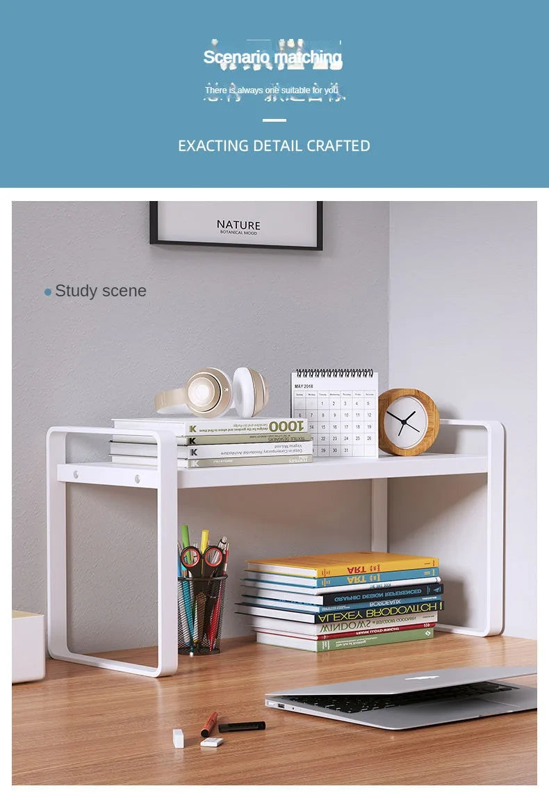 Shelf Desktop Storage  Bookshelf Student Desk Shelves Racks Office Computer Desk Tiered Cabinet Home Storage Holders Organizer    Home Decor Supply | Online Retail | ShoreShopper.com