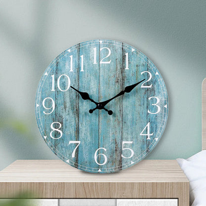 Wall Clock Kit Wooden Hanging Clock 10inch Silent Non-Ticking Clock Decor Retro Round Battery Operated Hanging Clock For Home    Home Decor Supply | Online Retail | ShoreShopper.com