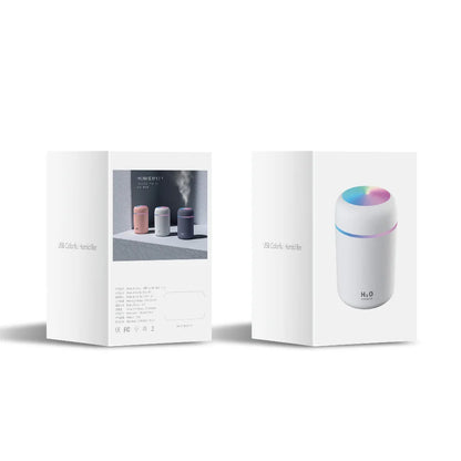 Portable Mini Air Humidifier For Bedroom,Personal Desktop,Car With Colorful Mood Lighting 2 Mist Modes And Auto Shut-Off - ShoreCo.Shop