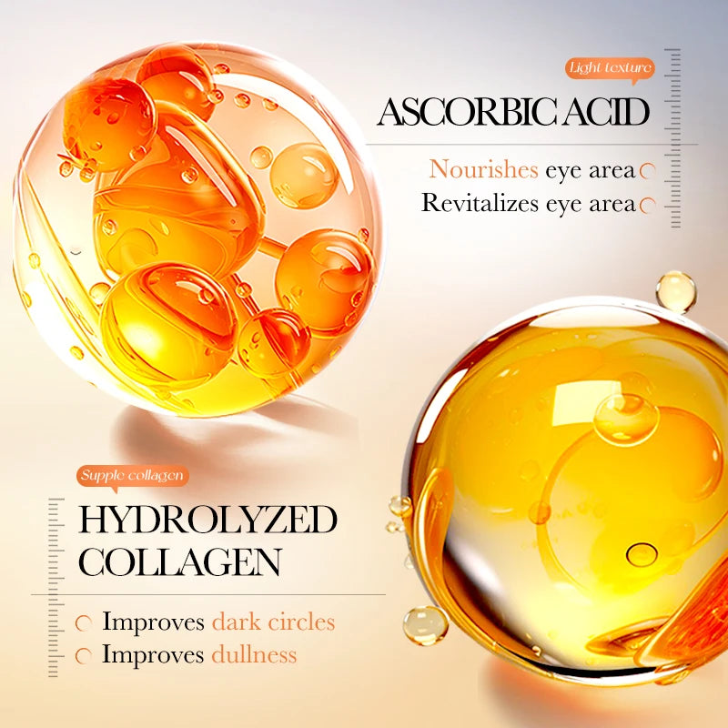 BIOAQUA Vitamin C & Collagen Eye Mask (80 Count) - Brightening Under Eye Patches for Dark Circles, Puffiness, and Anti-Aging Hydration - ShoreCo.Shop