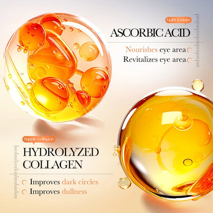 BIOAQUA Vitamin C & Collagen Eye Mask (80 Count) - Brightening Under Eye Patches for Dark Circles, Puffiness, and Anti-Aging Hydration - ShoreCo.Shop