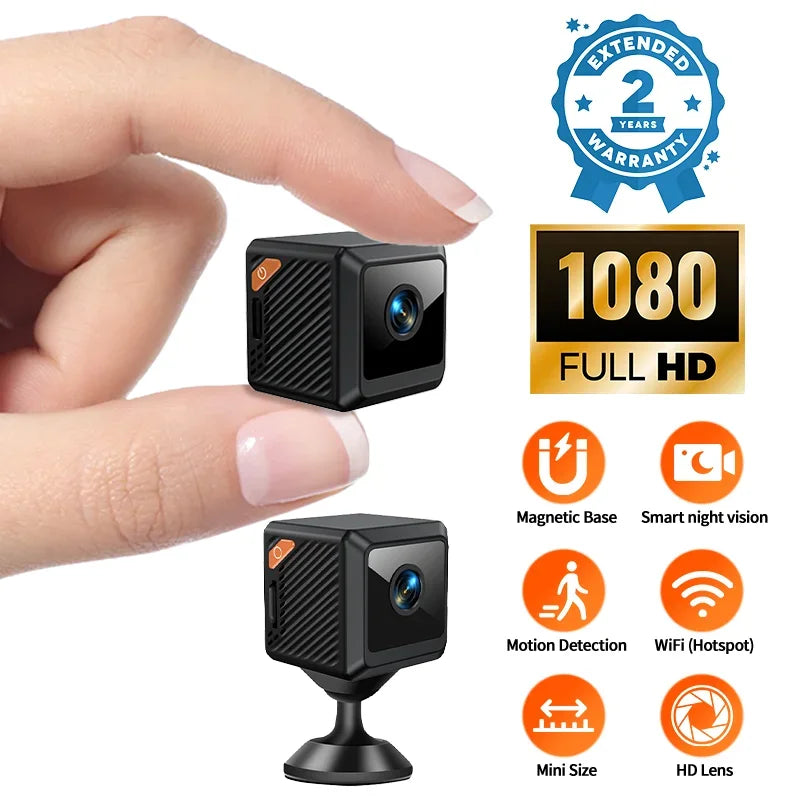 W02 1080P mini security protection home night vision surveillance Outdoor camping WIFI Subminiature smart home camera cctv video - ShoreCo.Shop
