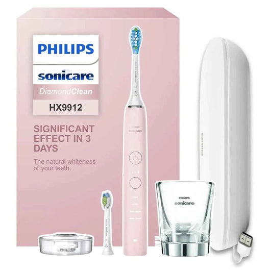 Philips Electric toothbrush Sonicare DiamondClean 9000 HX9912, Bluetooth enabled,Equipped with one W2 and one C3 brush head