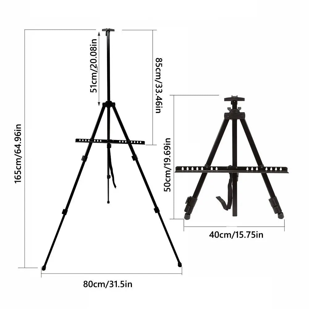 Adjustable Sketching Easel Black Silver Aluminum Alloy Sketch Drawing Easel Triangle Tool Shelf Travel Easel Art Supplies    Home Decor Supply | Online Retail | ShoreShopper.com
