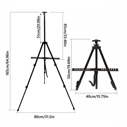 Adjustable Sketching Easel Black Silver Aluminum Alloy Sketch Drawing Easel Triangle Tool Shelf Travel Easel Art Supplies    Home Decor Supply | Online Retail | ShoreShopper.com