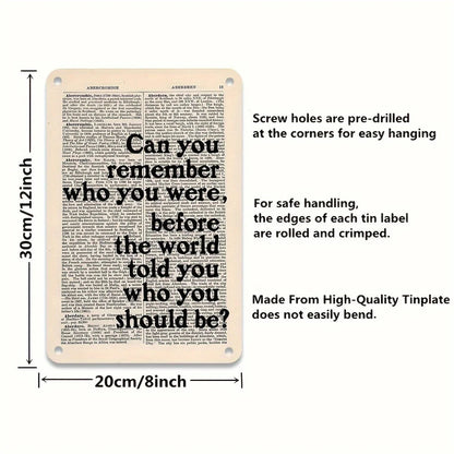 Inspirational Metal Tin Sign - 8"x12" Positive Affirmation Wall Art for Home, Office & Outdoor | Durable Easy-to-Hang Decor    Home Decor Supply | Online Retail | ShoreShopper.com