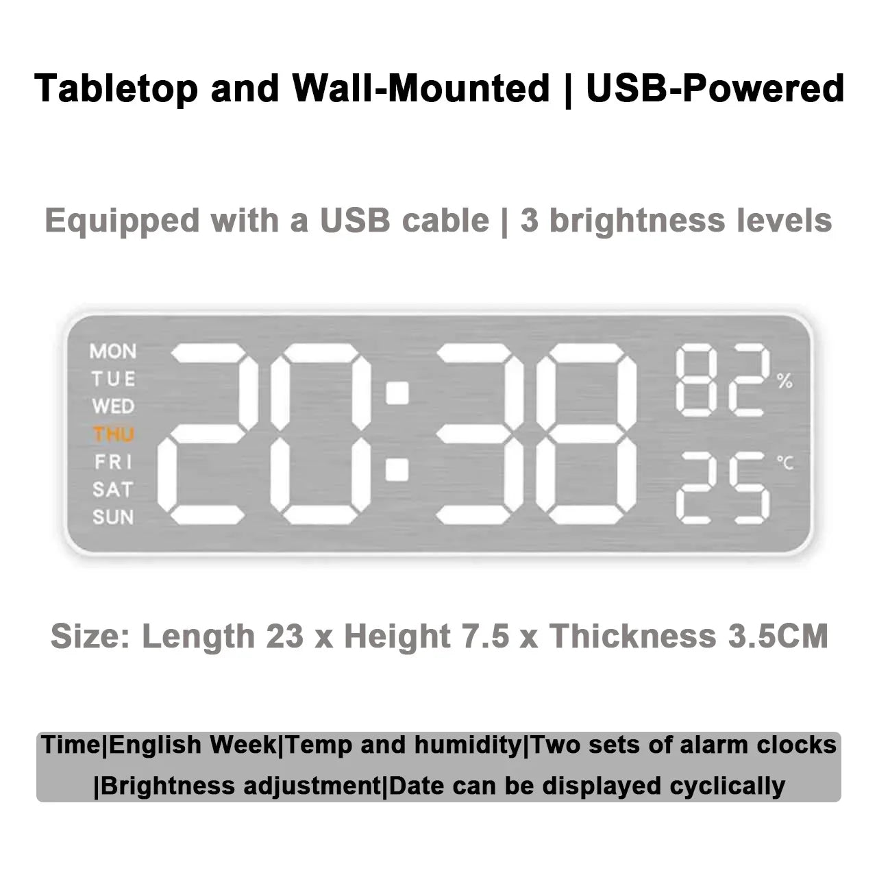 Mirror Brushed Finish Wall Clock Premium Modern Home Wall Clock    Home Decor Supply | Online Retail | ShoreShopper.com