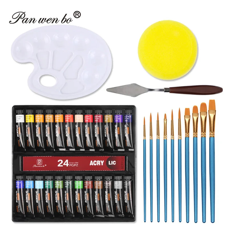 Acrylic Paint Set 6/12 Colors 25ml,Water-Proof Portable Art Rich Pigments for DlY Craft,Drawing,Painting,Canvas, Rock    Home Decor Supply | Online Retail | ShoreShopper.com