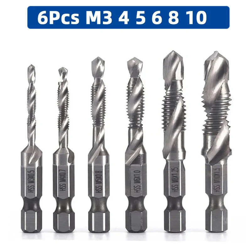 LiYu Shank Titanium Plated HSS Screw Thread Metric Tap Drill Bits Screw Machine Compound Tap M3 M4 M5 M6 M8 M10 Hand Tools    Home Decor Supply | Online Retail | ShoreShopper.com